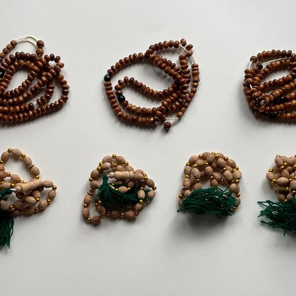Tasbeeh Prayer Beads Handmade Tasbeh Religious Beads Real Wood Beads Lot of 7 - Picture 4 of 11